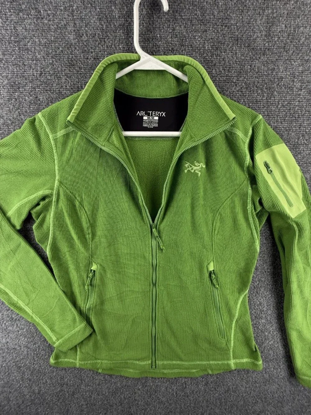 Arc'teryx Delta LT 14459 Jacket Polyester Medium Fleece Green Logo Gorp Women